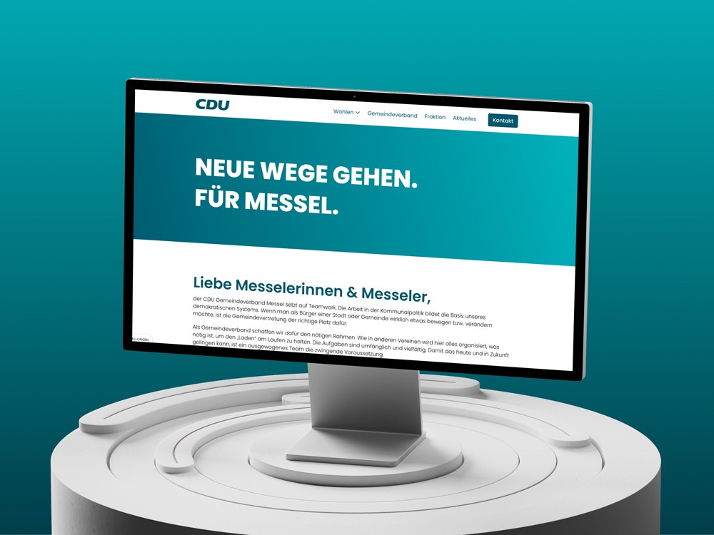 Landingpage CDU Messel.