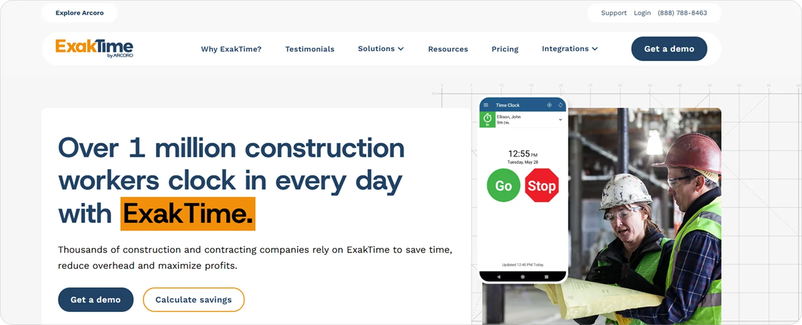 exaktime-homepage