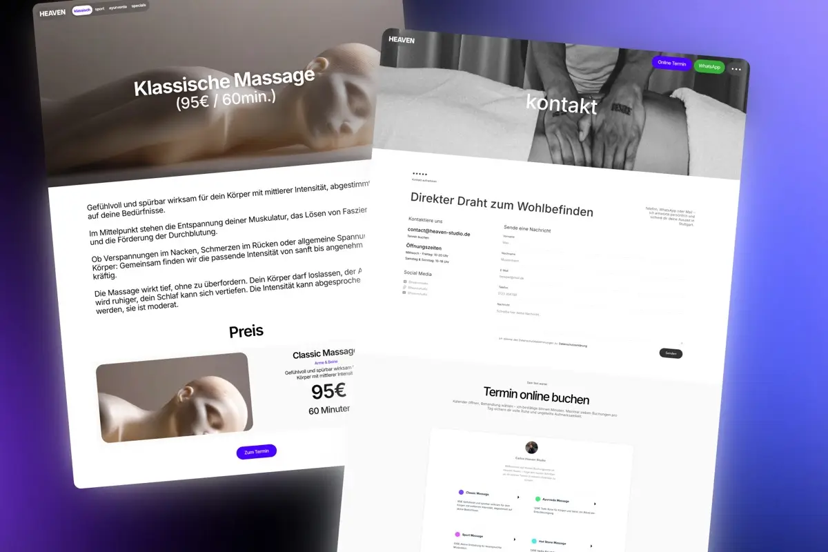Website Erstellung optimiert für Terminanfragen