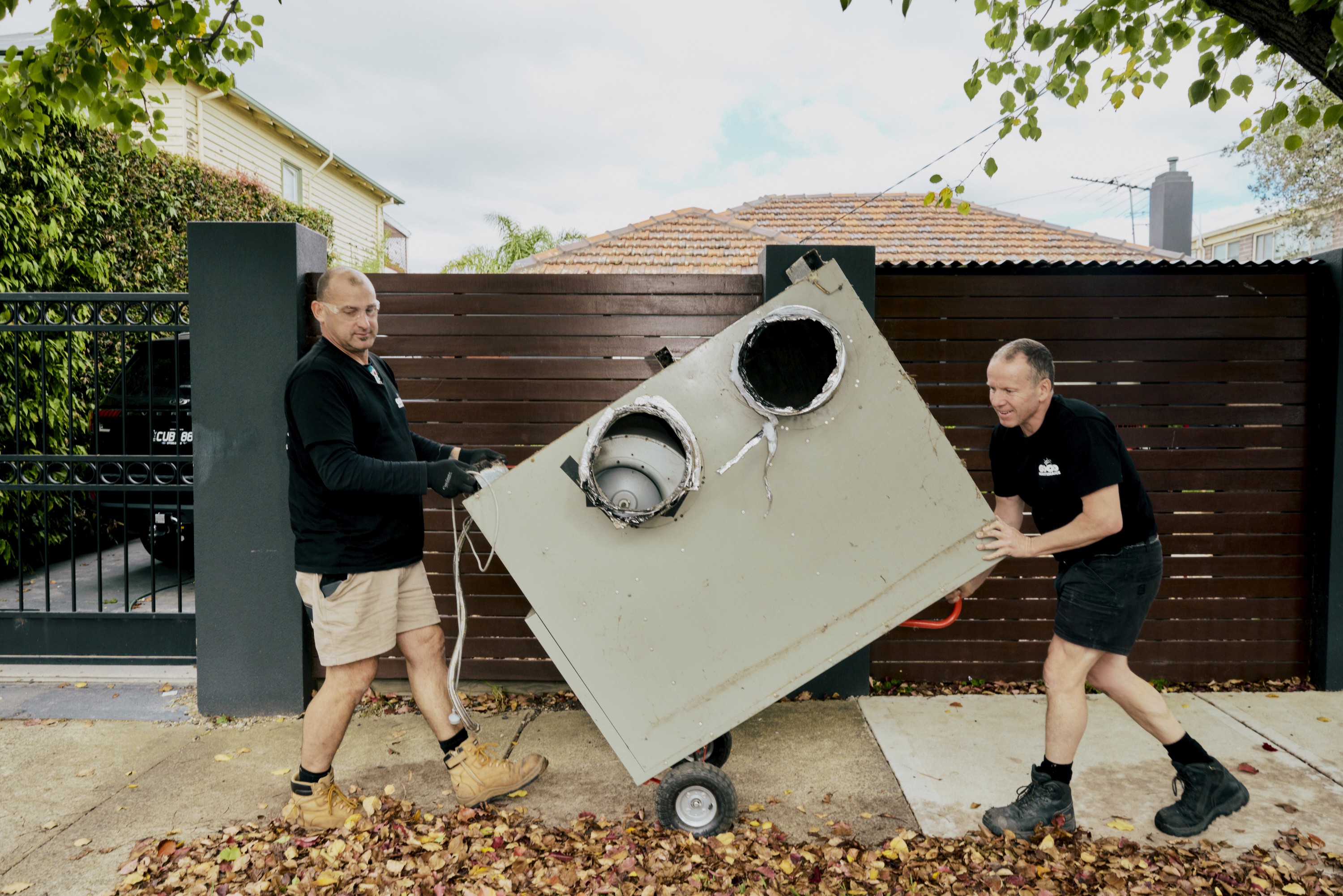 Good Maintenance technician servicing gas heating system at residential property in Melbourne.
