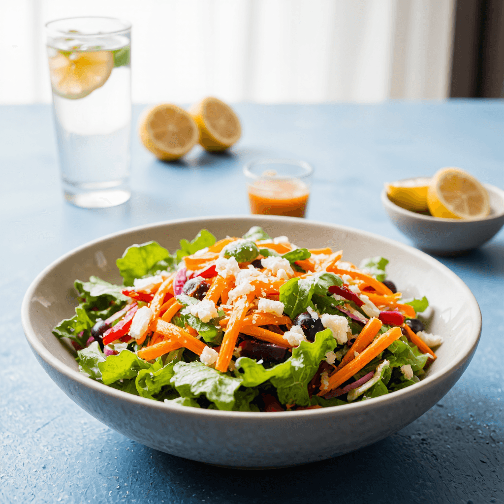 product photography of salad
