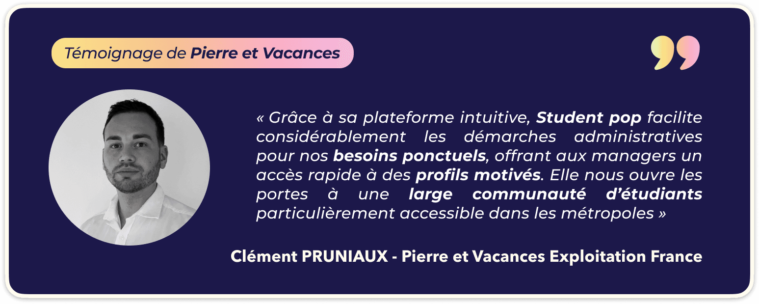 témoignage Pierre & Vacances recrutement camping