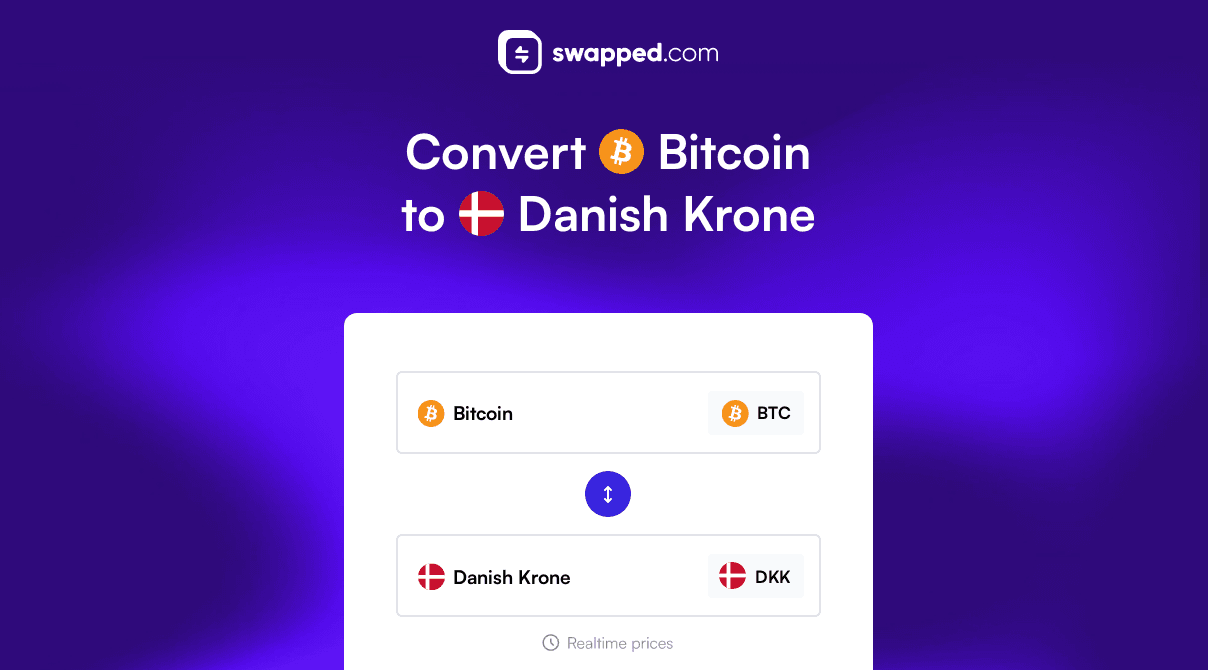 Convert Bitcoin (BTC) to Danish Krone (DKK)