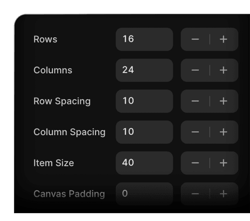 arrow dynamics framer interface of layout controls