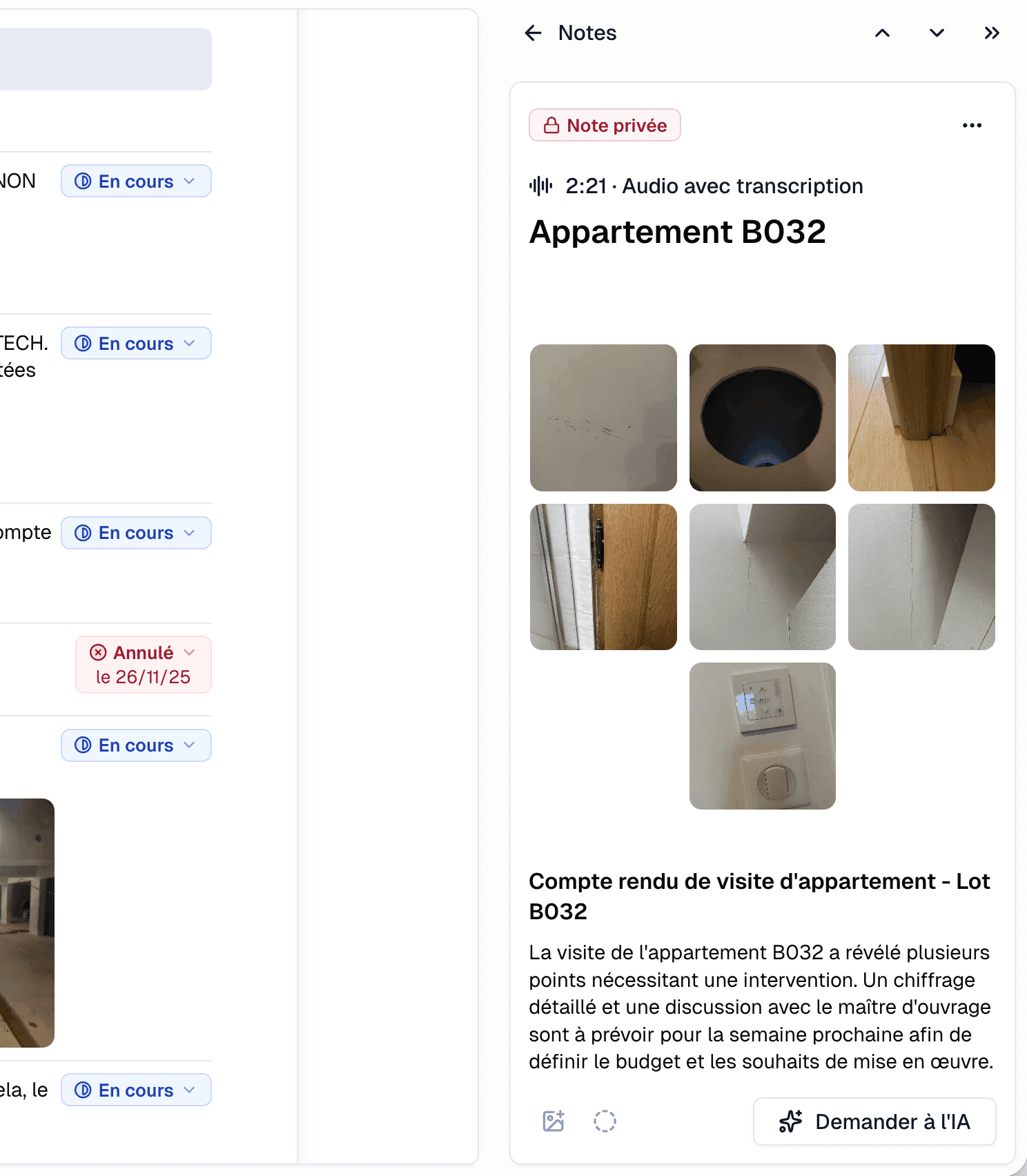 Image of notes besides a document