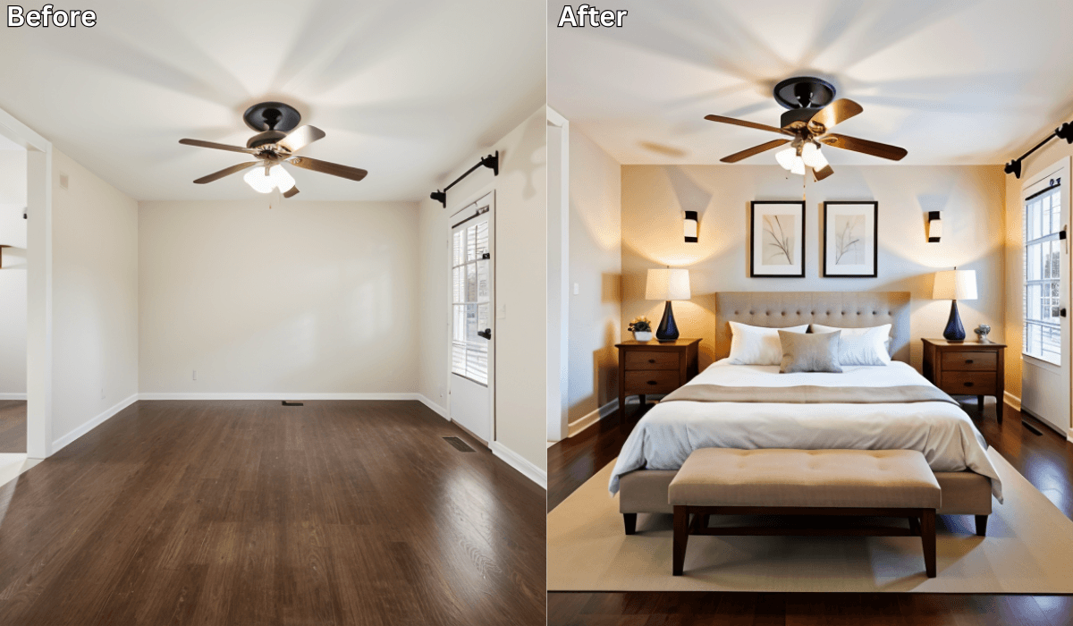The Smartest Bedroom Renovation Trick: AI Virtual Staging First