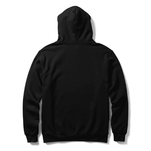 Black hoodie mockup back view