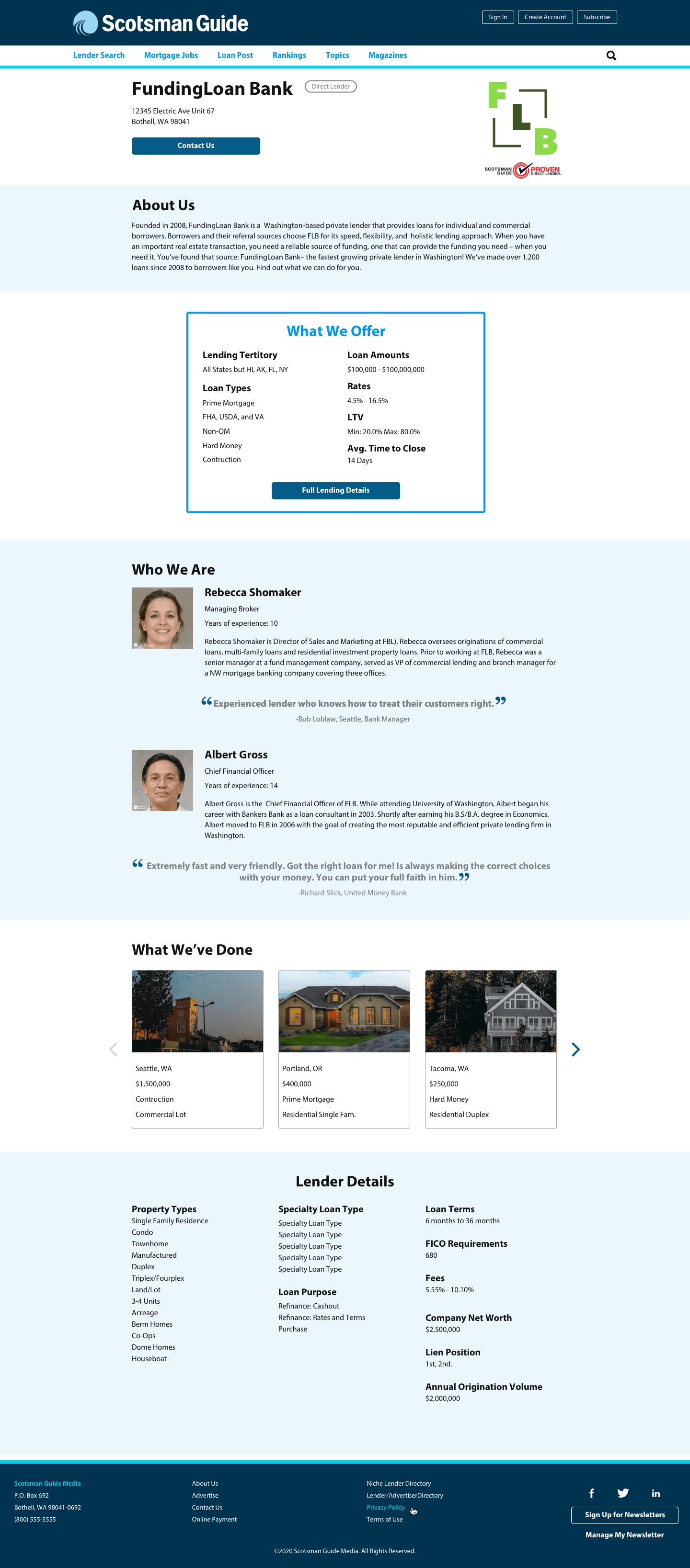 Full profile redesign