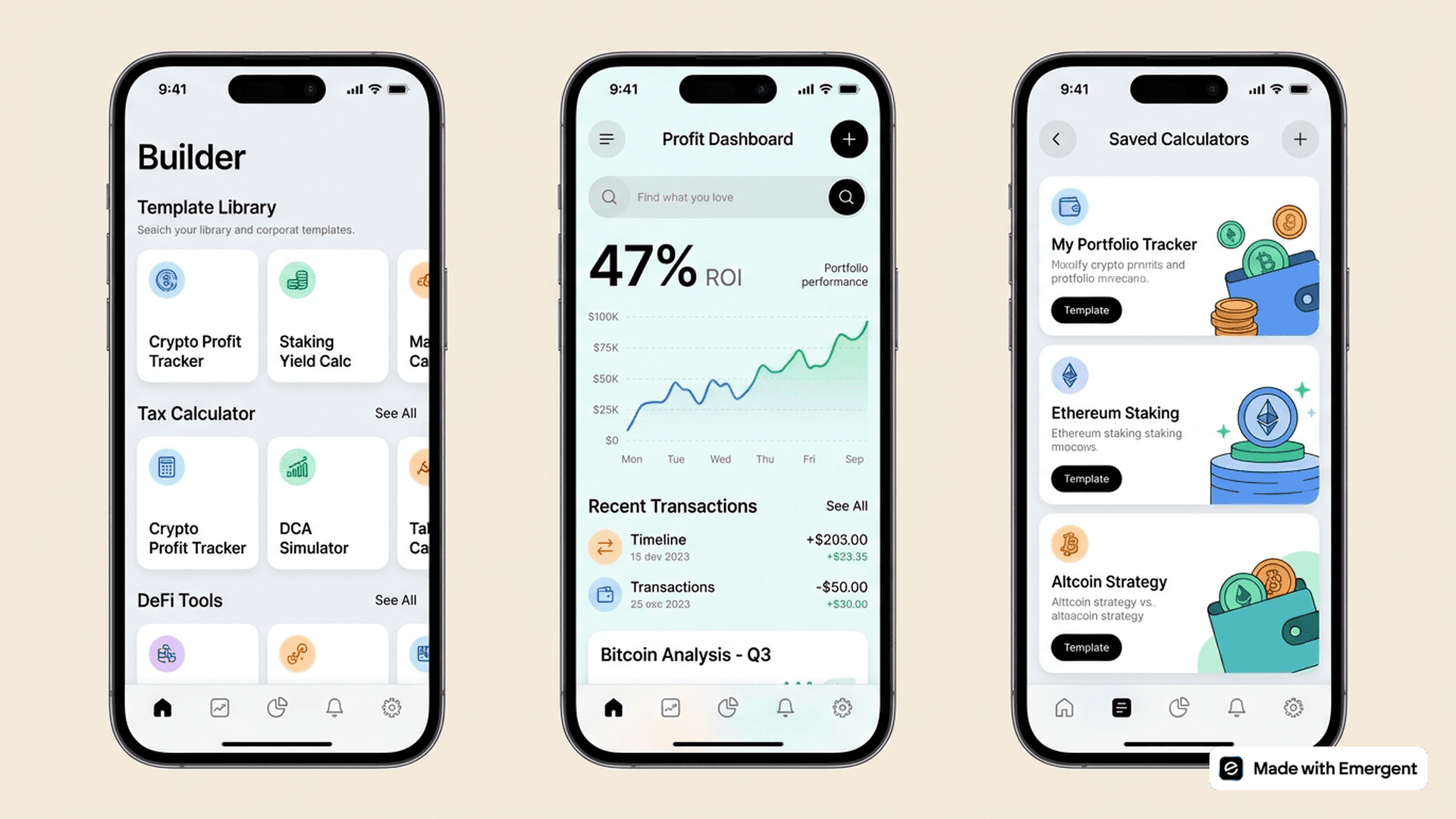 Cryptocurrency Profit Calculator App Made With Emergent