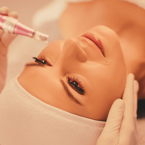 Closeup of woman receiving Sylfirm X facial treatment