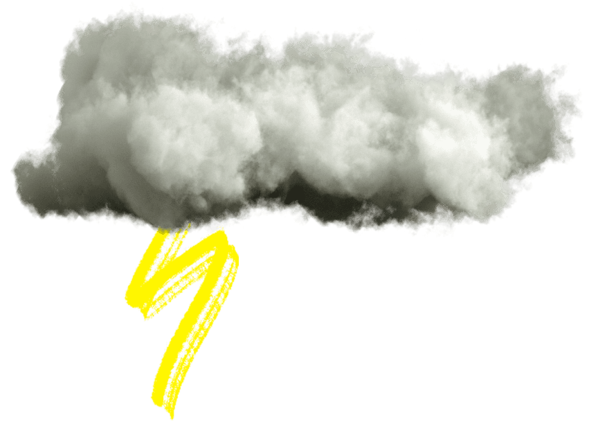 Hegg donderwolk illustratie