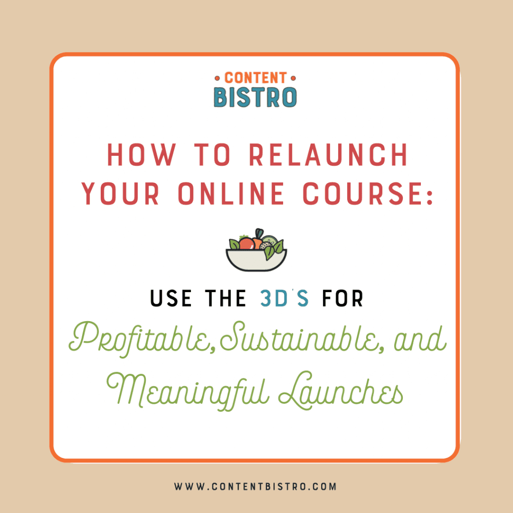 relaunch your online course