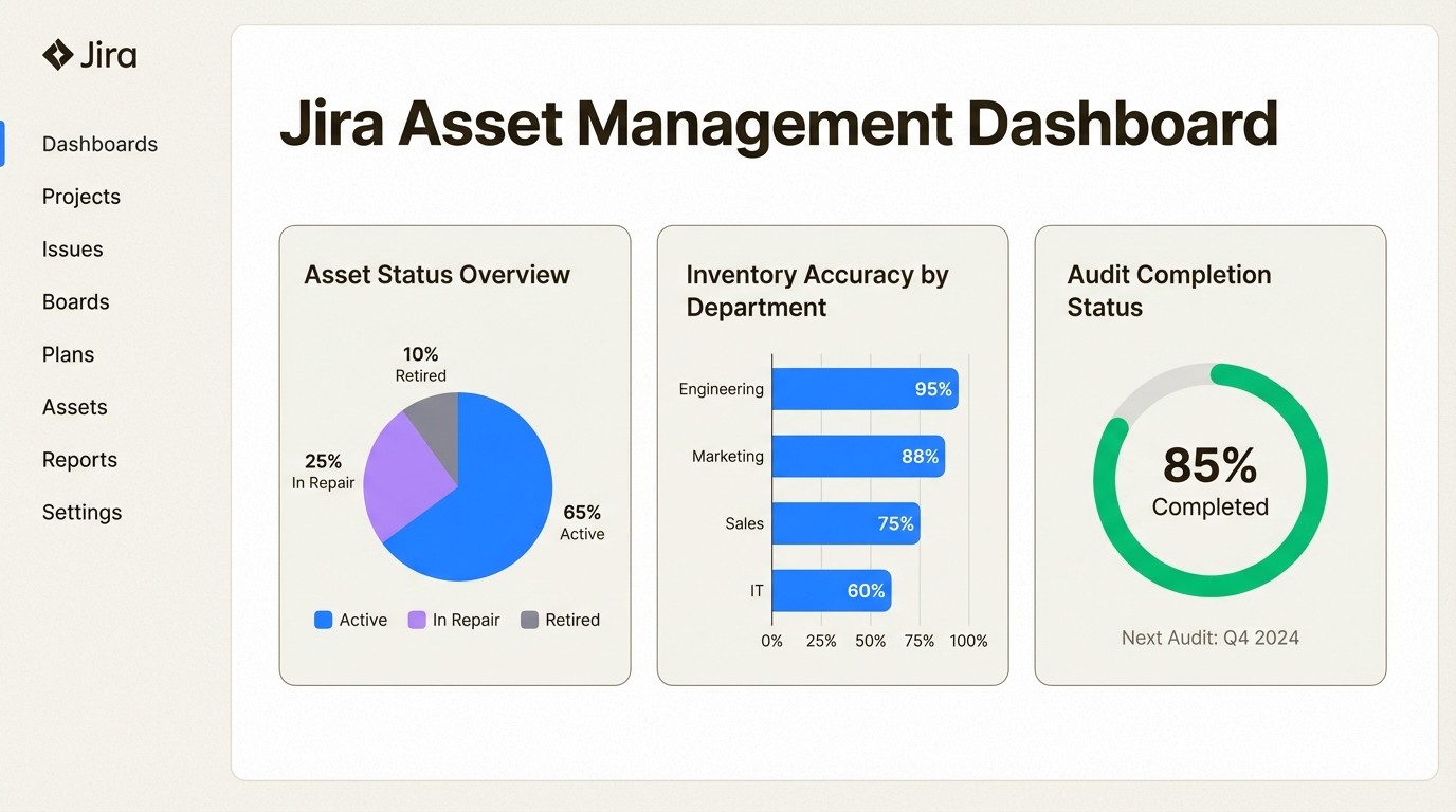 Real-time dashboards showing inventory accuracy and equipment health across the organization