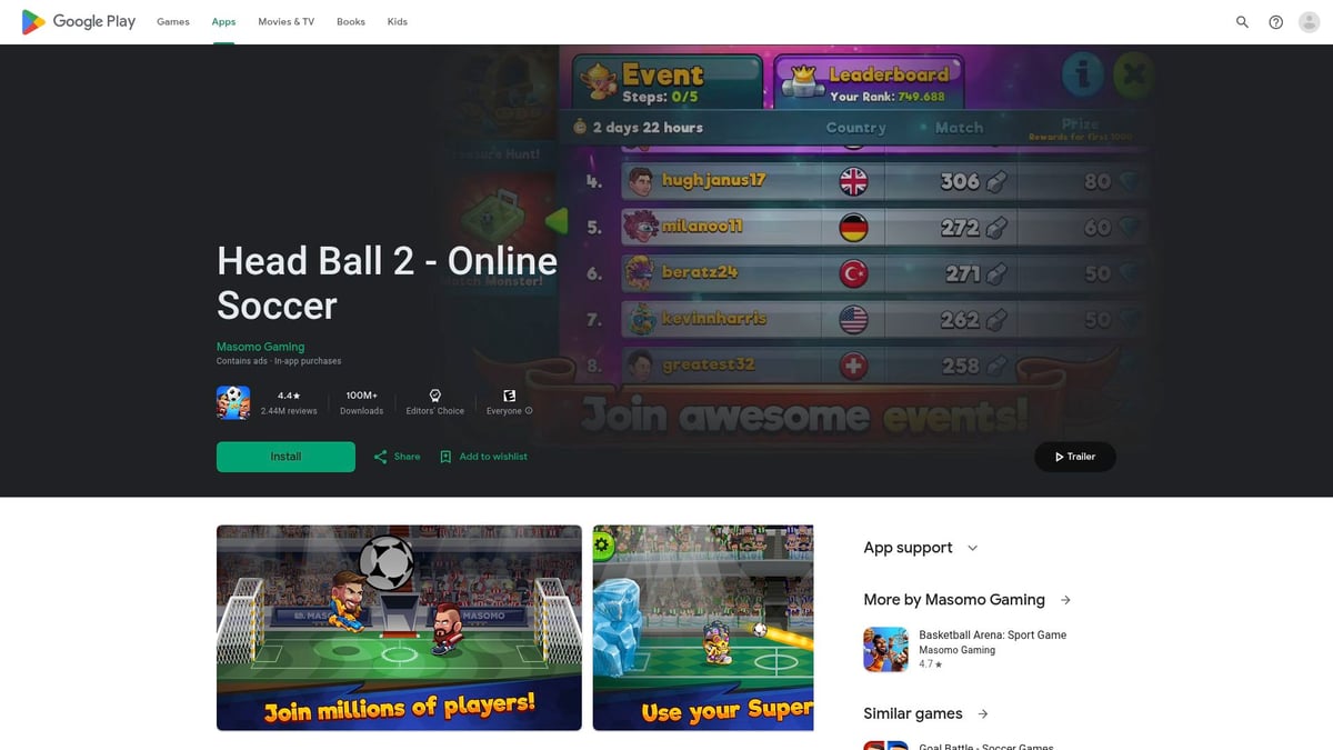 Top 10 Soccer Games App Picks to Play in 2025 - Head Ball 2 – Online Soccer