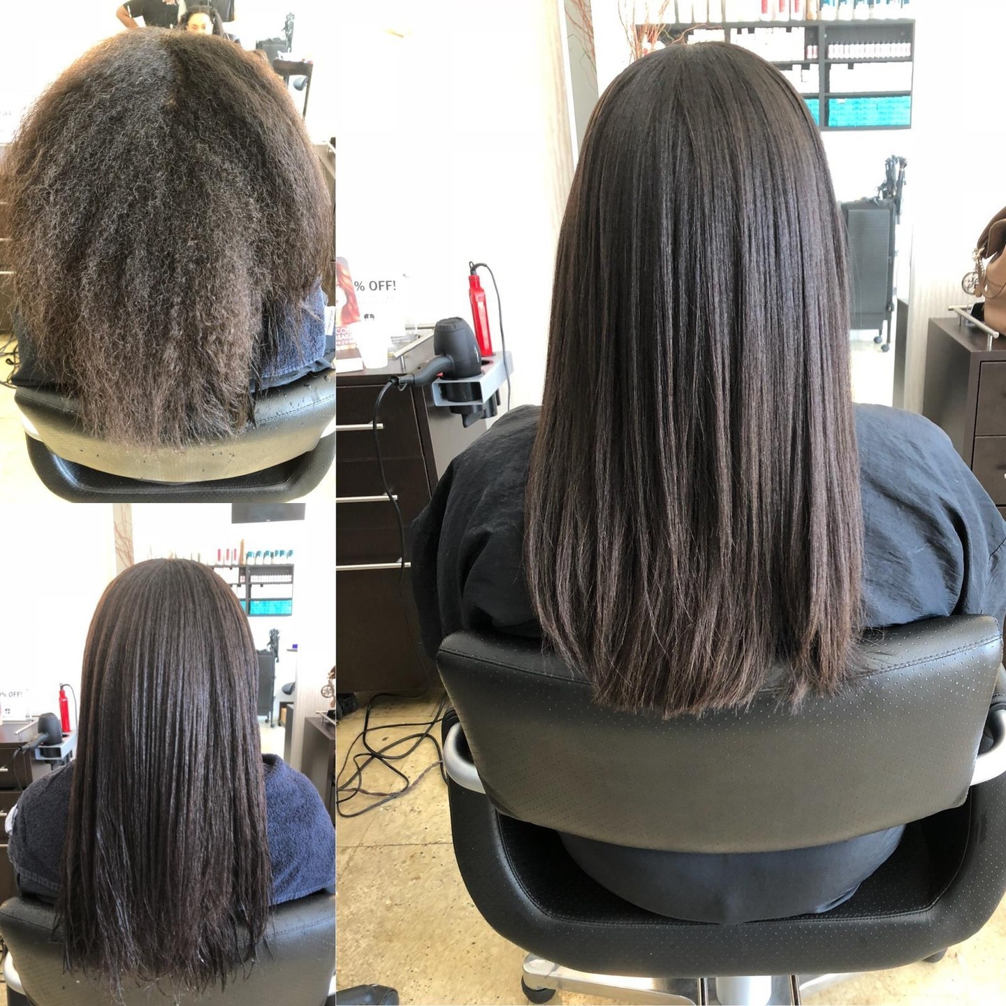 Before and After of Japanese Hair Straightening