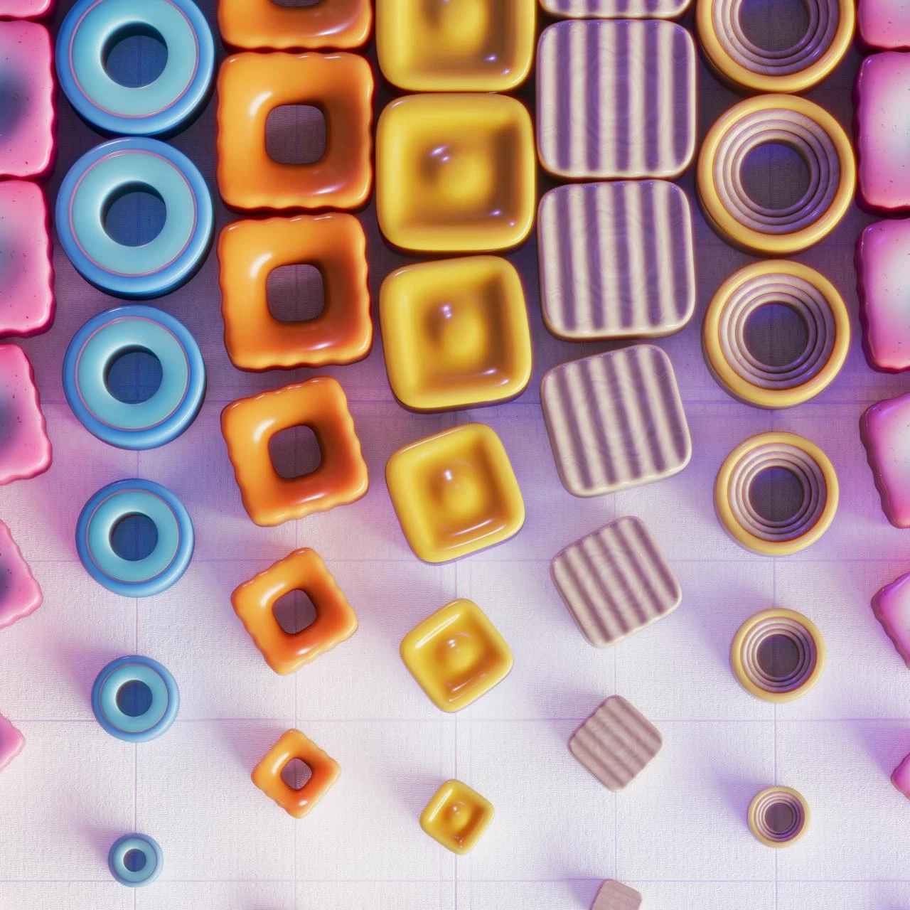 Bunte geometrische Elemente.