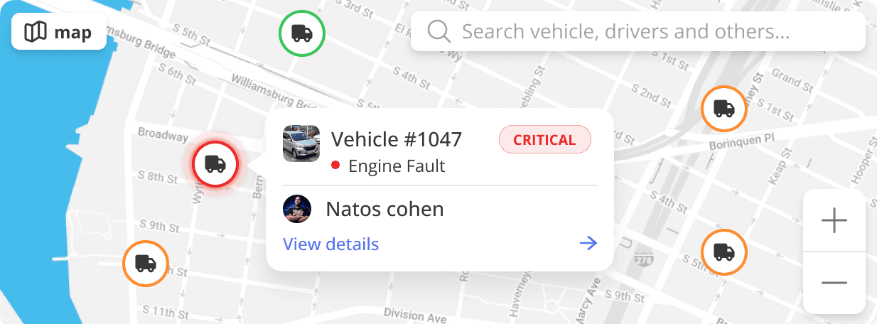 Submitted dashboard element: live map.
