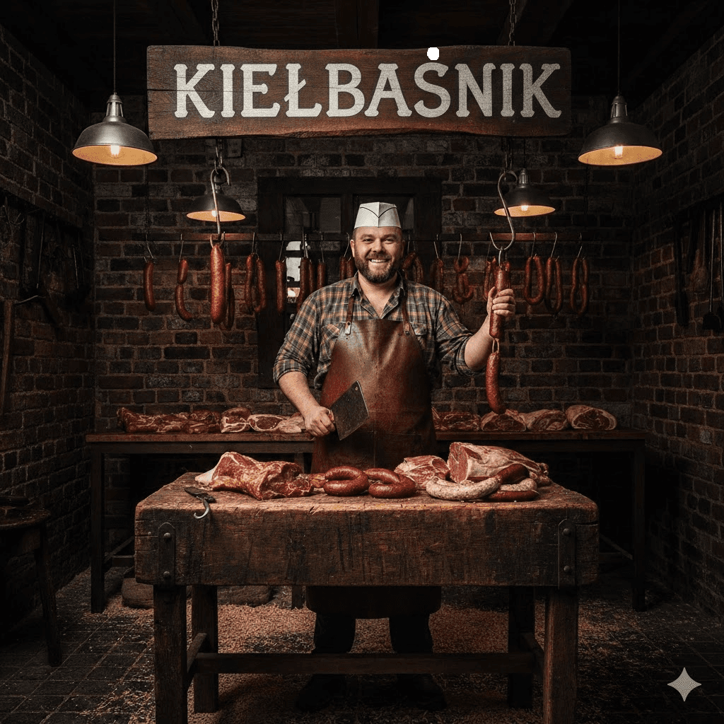 Kiełbaśnik na stanowisku pracy.