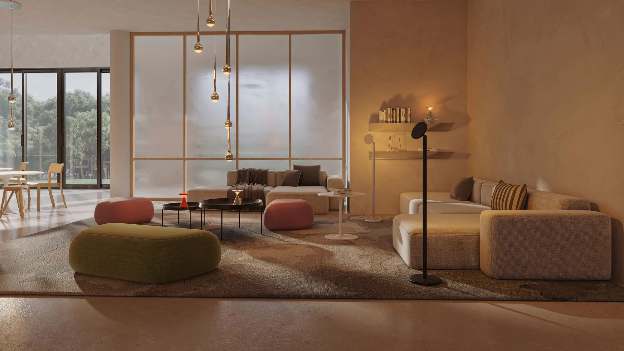 Coffee stored on a shelf in a coffee shop