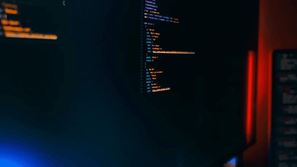 Code de programmation affiché sur un écran d’ordinateur – développement et création de site web.