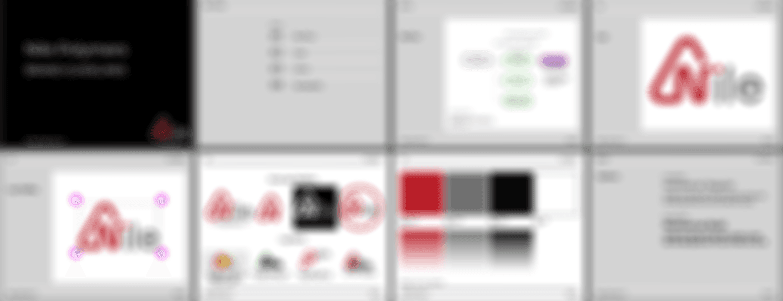Some pages of brand guidelines