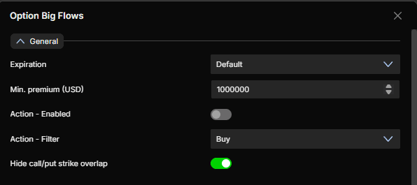 Option Big Flows - DeepGamma Web. General screenshot 5.