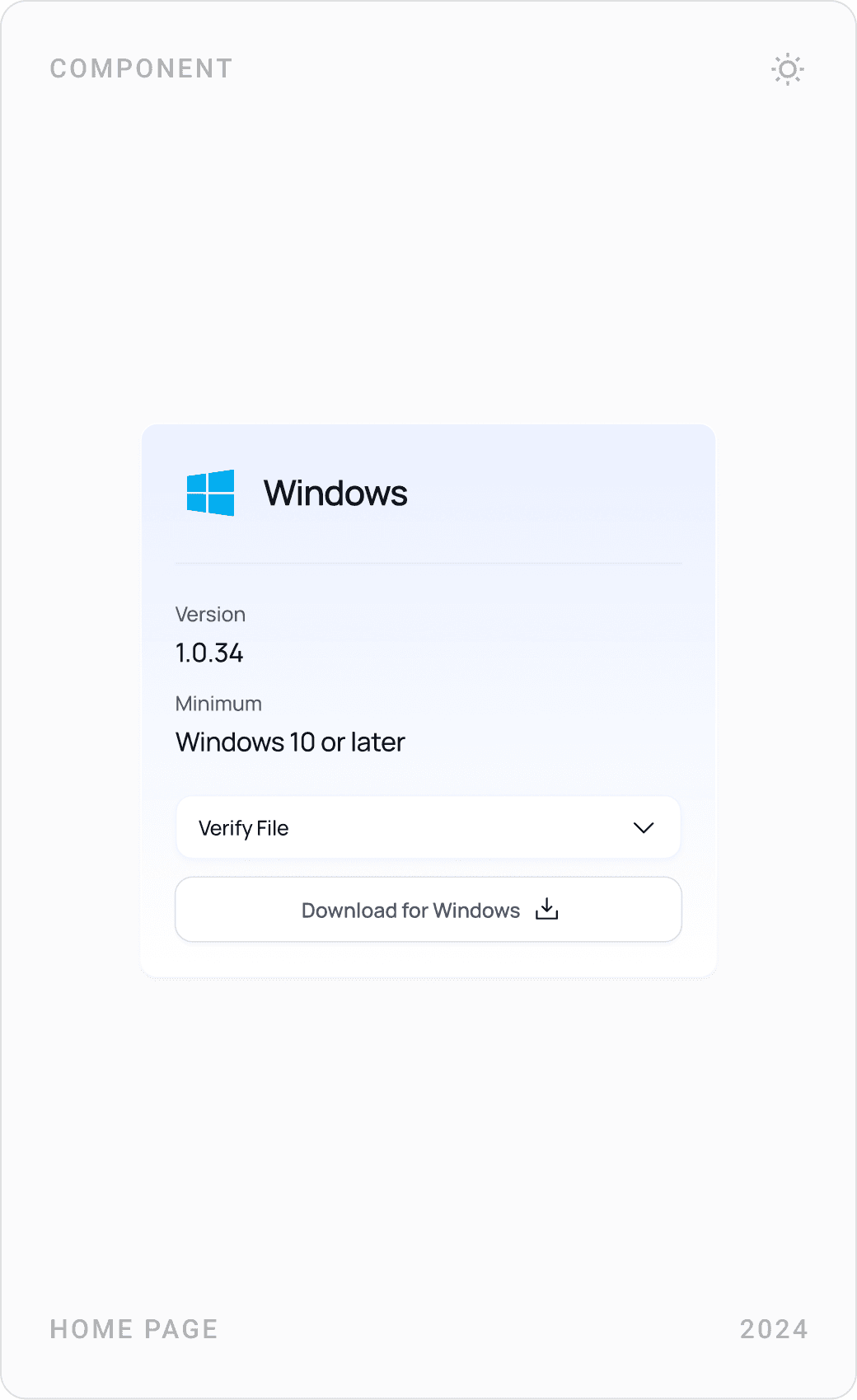 Clean Windows Installer Card Design
