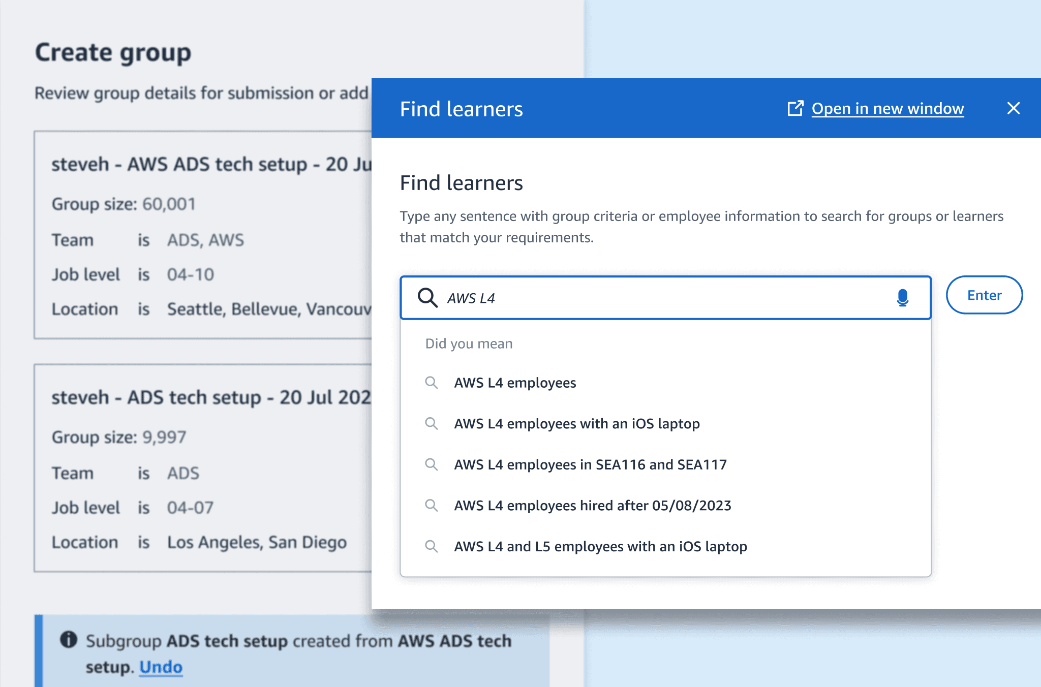 Groups project header