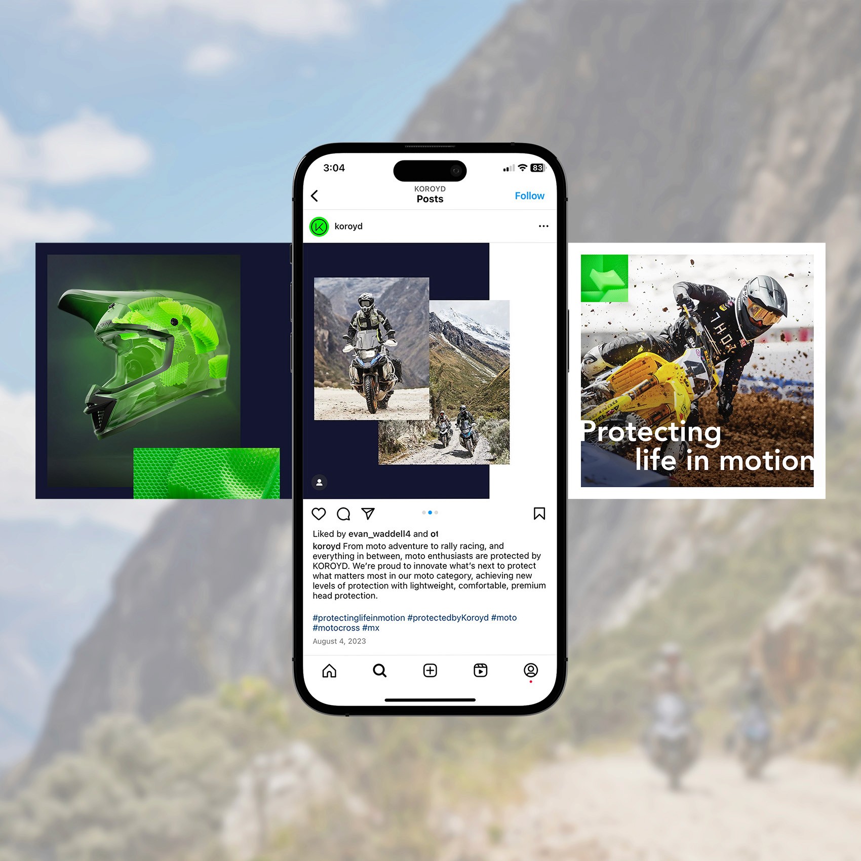 Koroyd technology motorcycle