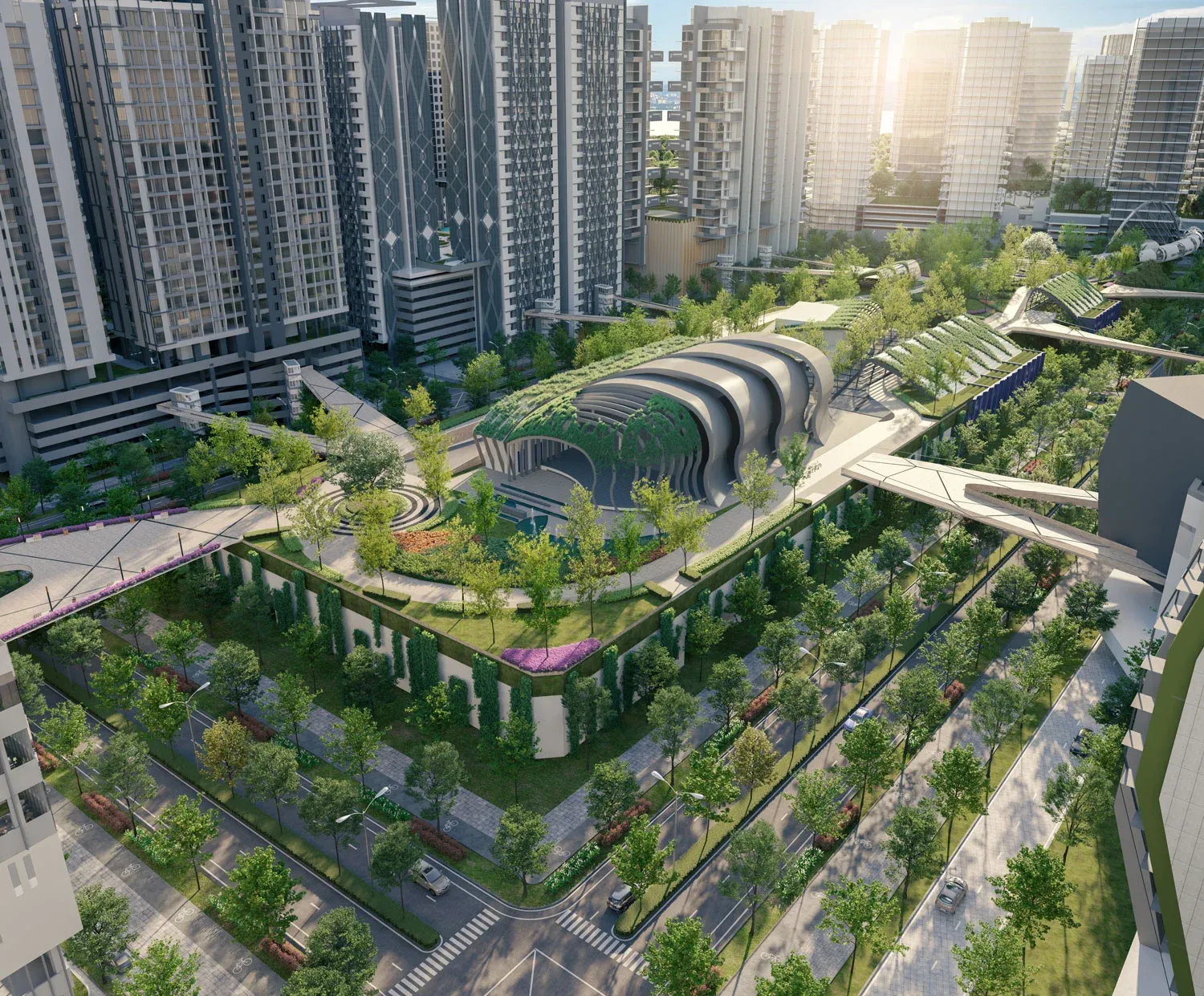 Exterior view of Kwasa Damansara City project by Asima Architects