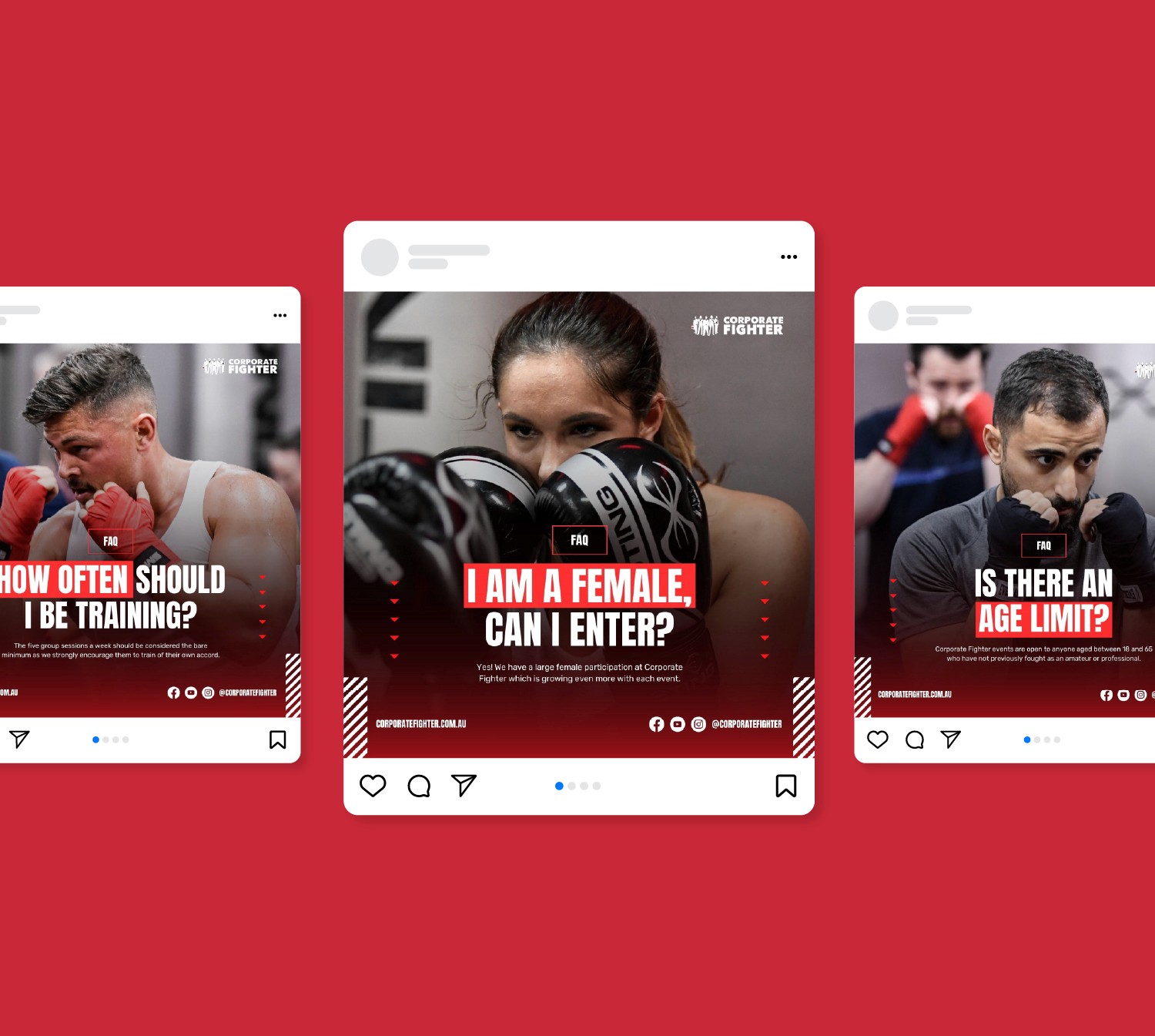 Social Media Posts Corporate Fighter