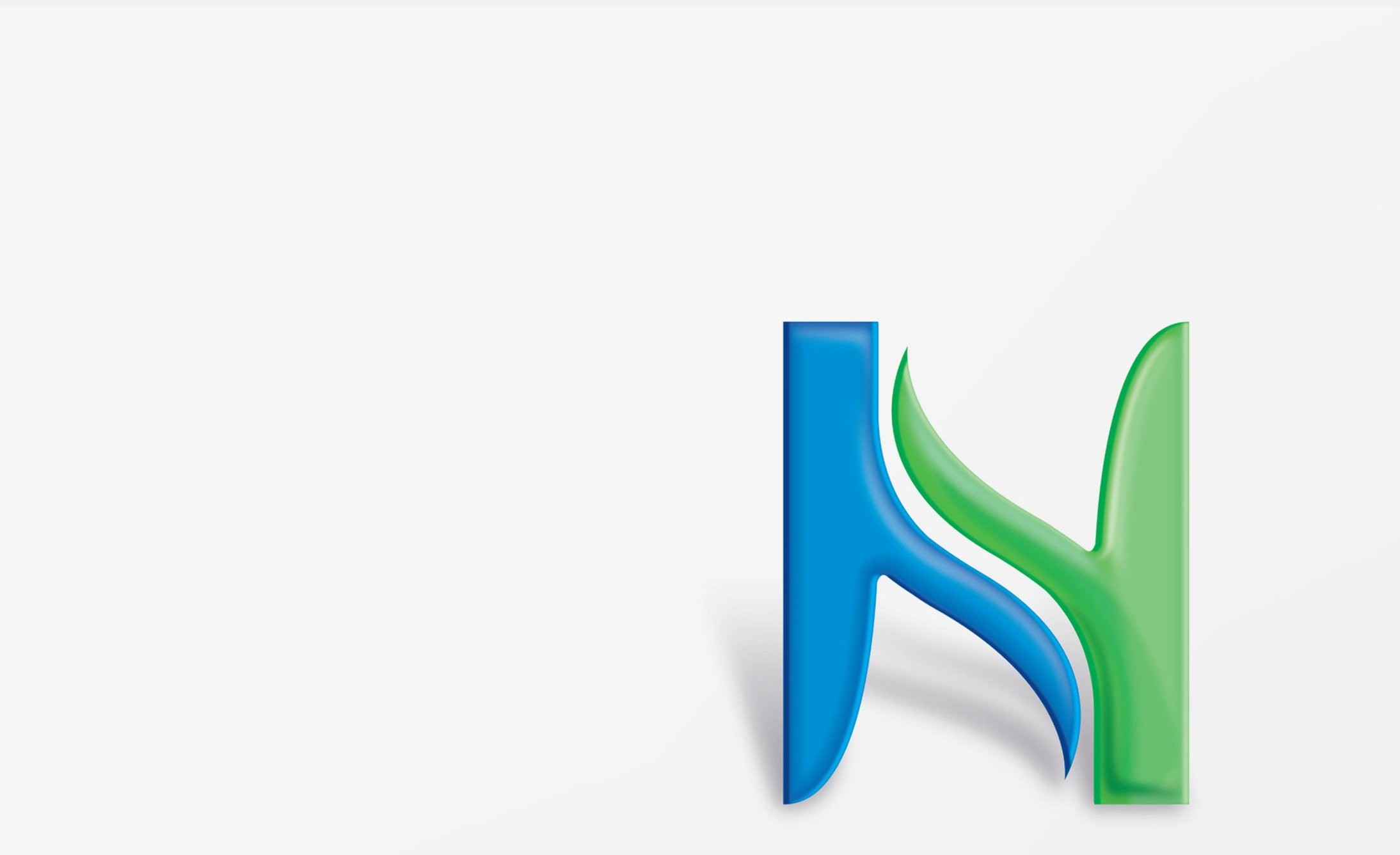 Stylized blue and green "K" on a white background. The blue segment curves organically into the green segment, conveying a modern and fluid design.