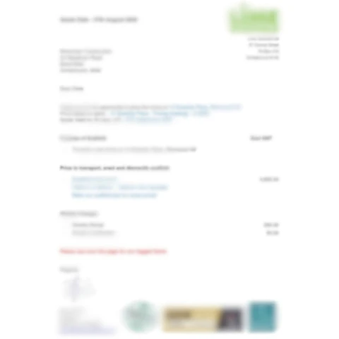 screenshot of blurred subcontractor quote by subsqs