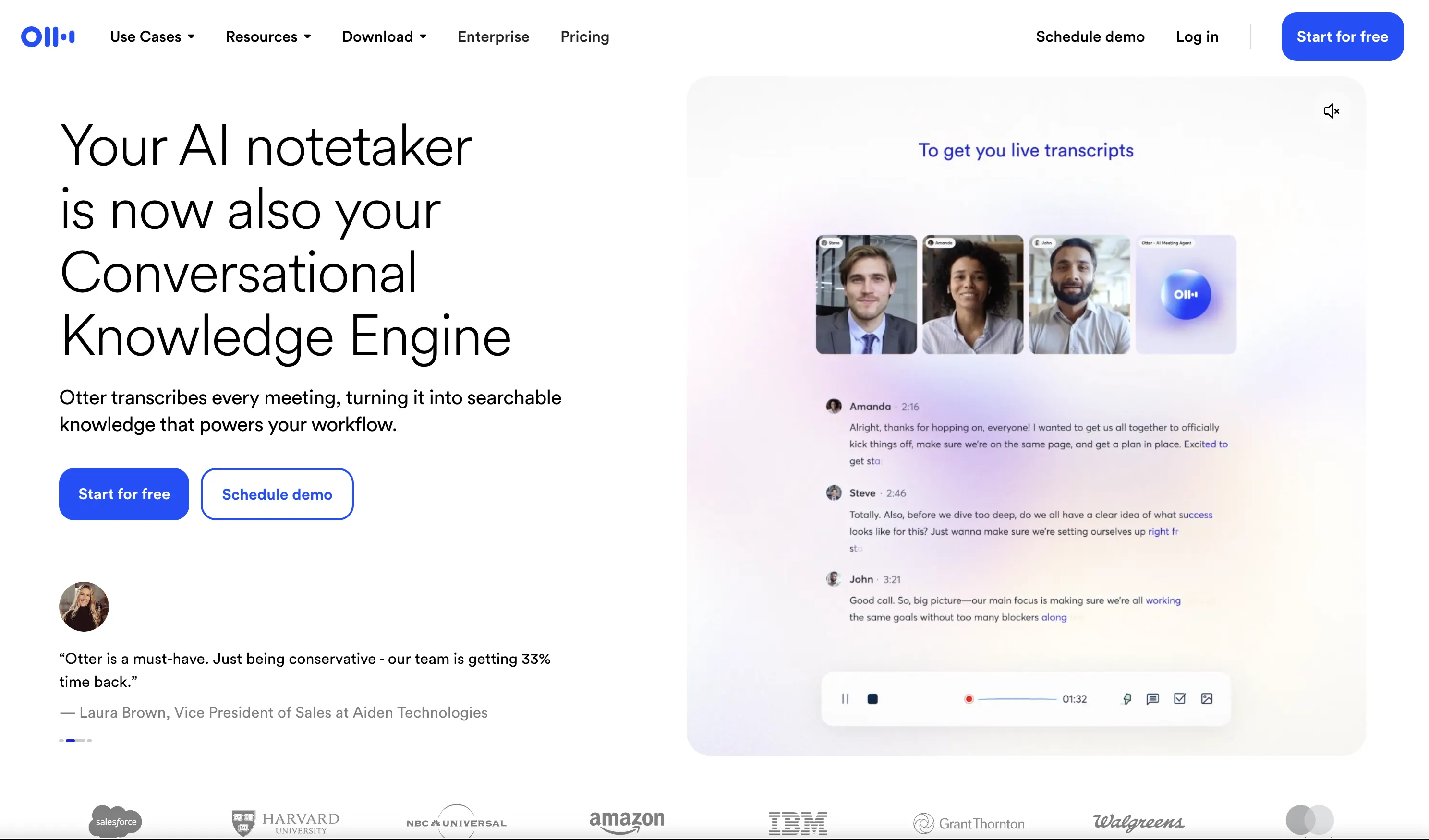 Otter.ai Homepage