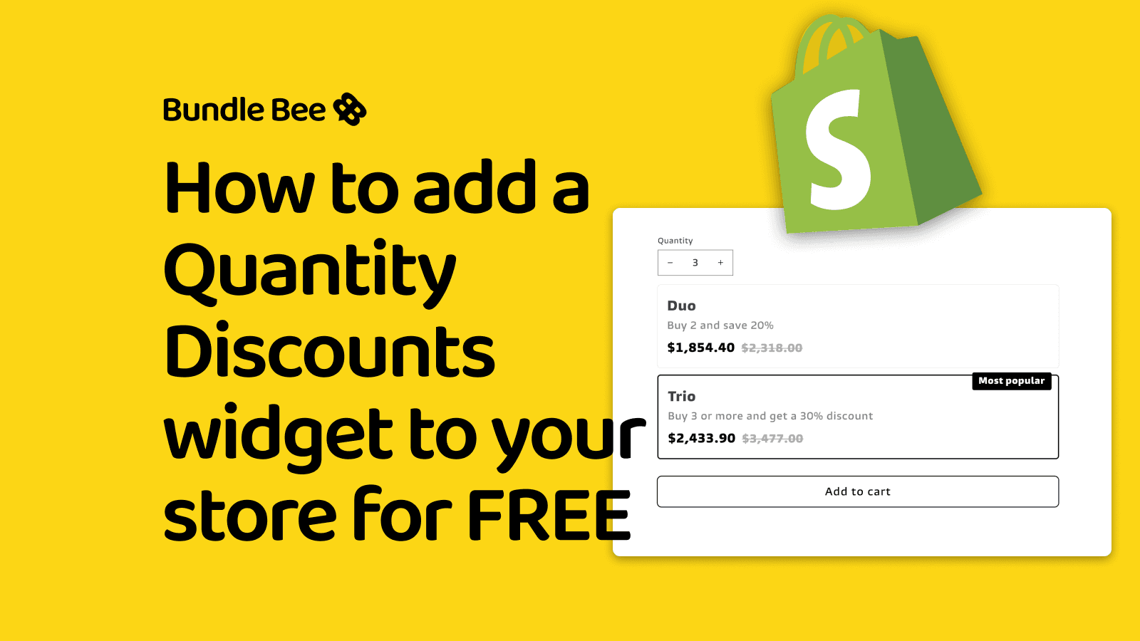 How to add a Quantity Discounts widget to your store for FREE