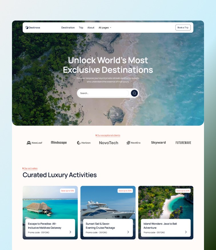 Travel Framer Template