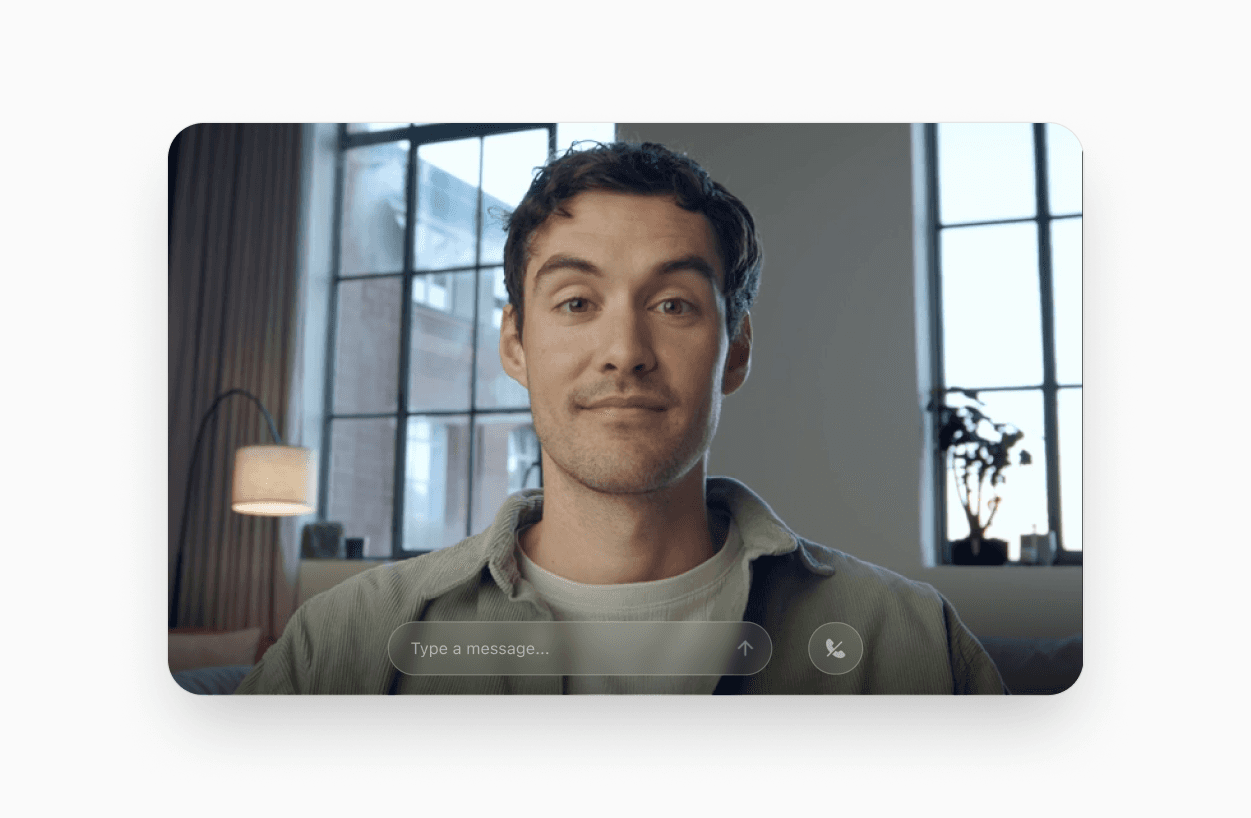 Avatar video call interface