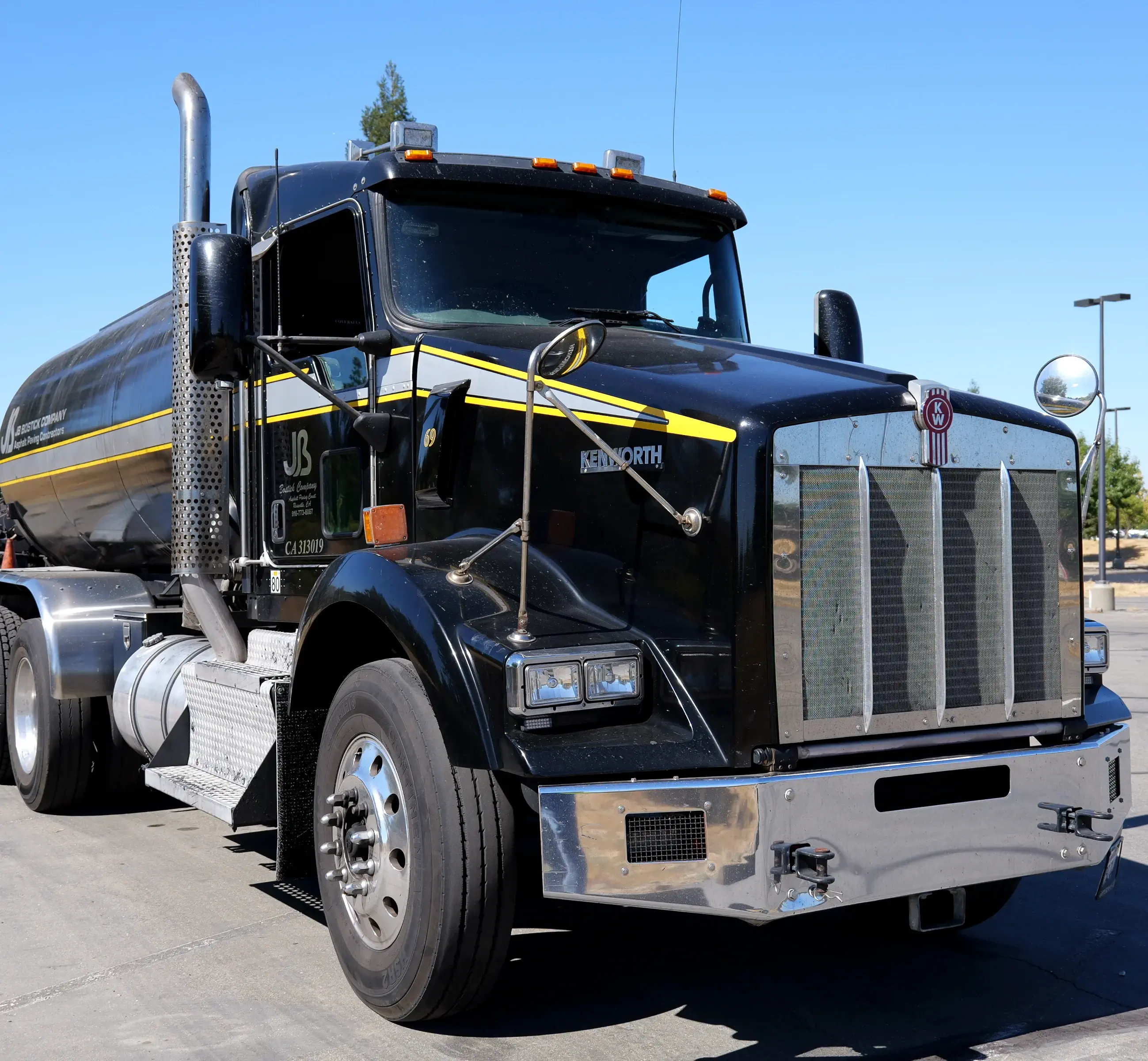 Dump truck on asphalt project