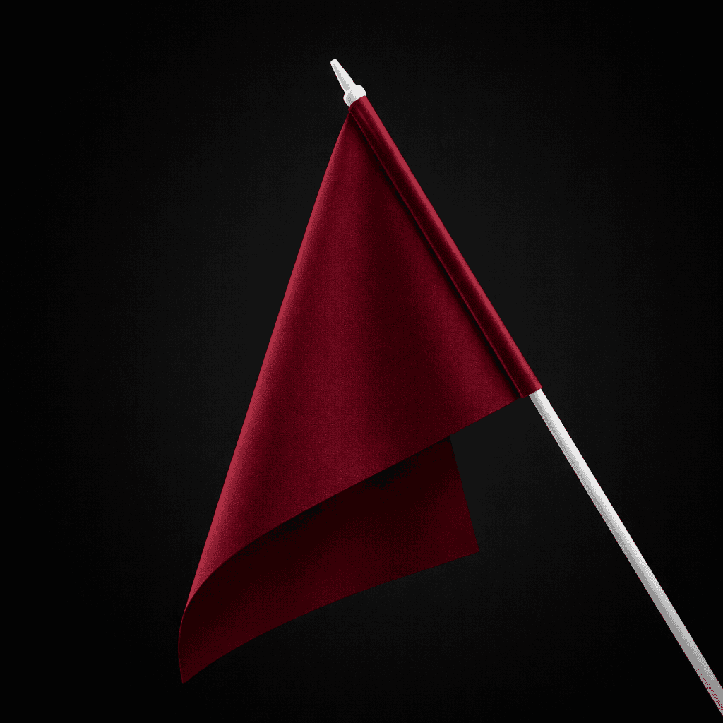 Red flag symbol representing common digital marketing mistakes and warning signs UK businesses should avoid