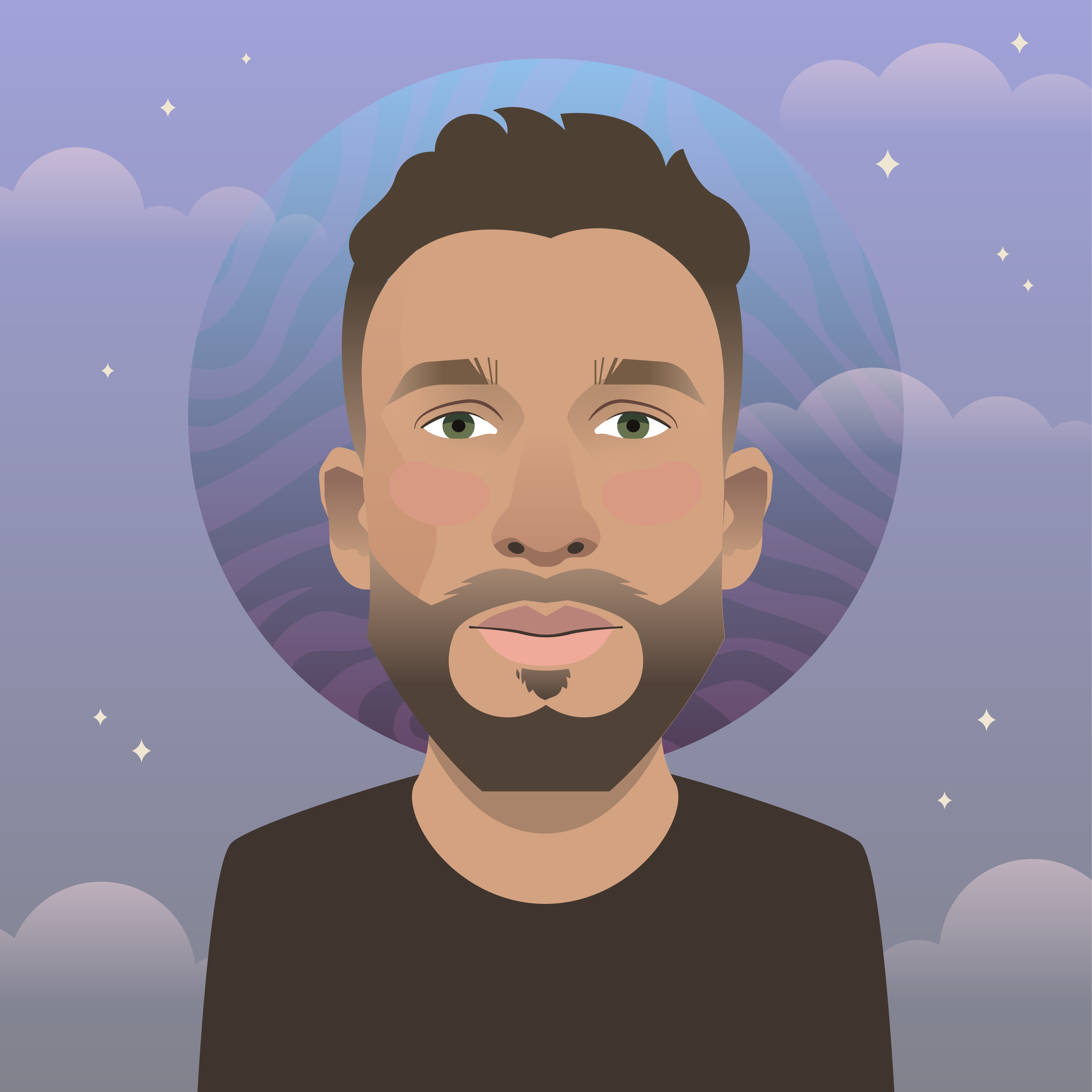 A man standing in a modern studio space, gesturing while discussing architectural plans. Shelves with books and models line the background.