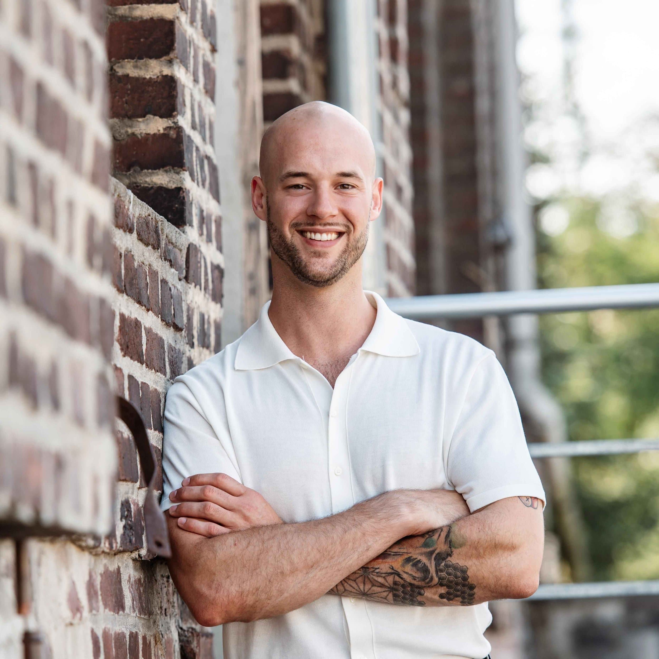 woman in black shirt smiling