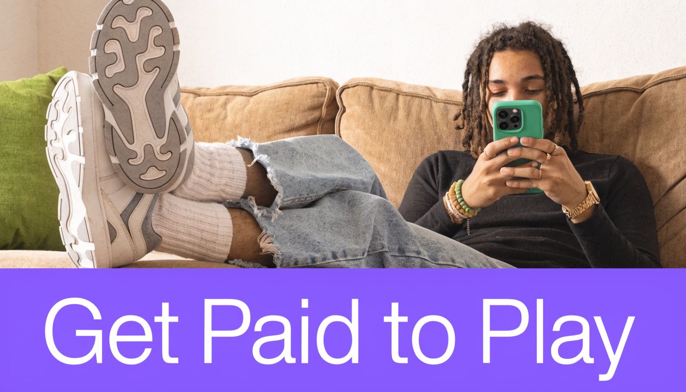 A person with dreadlocks sitting on a sofa while using their smartphone and wearing casual clothes.