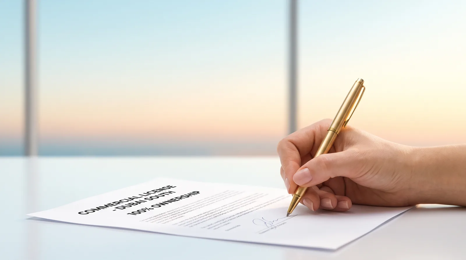 Attestation Requirements for Dubai Company Formation beside a Dubai trade license document and a modern