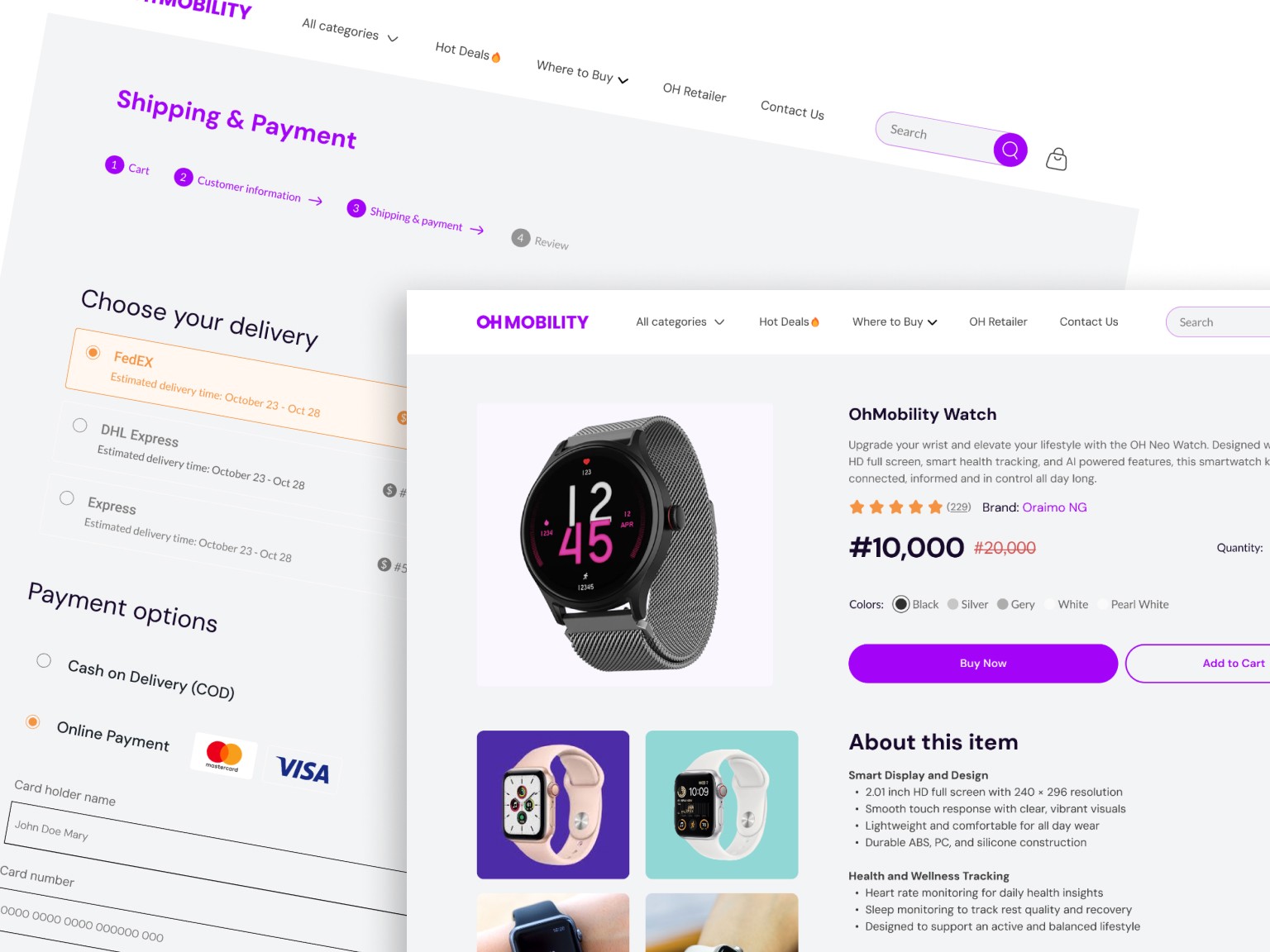Image of app display in a mockup