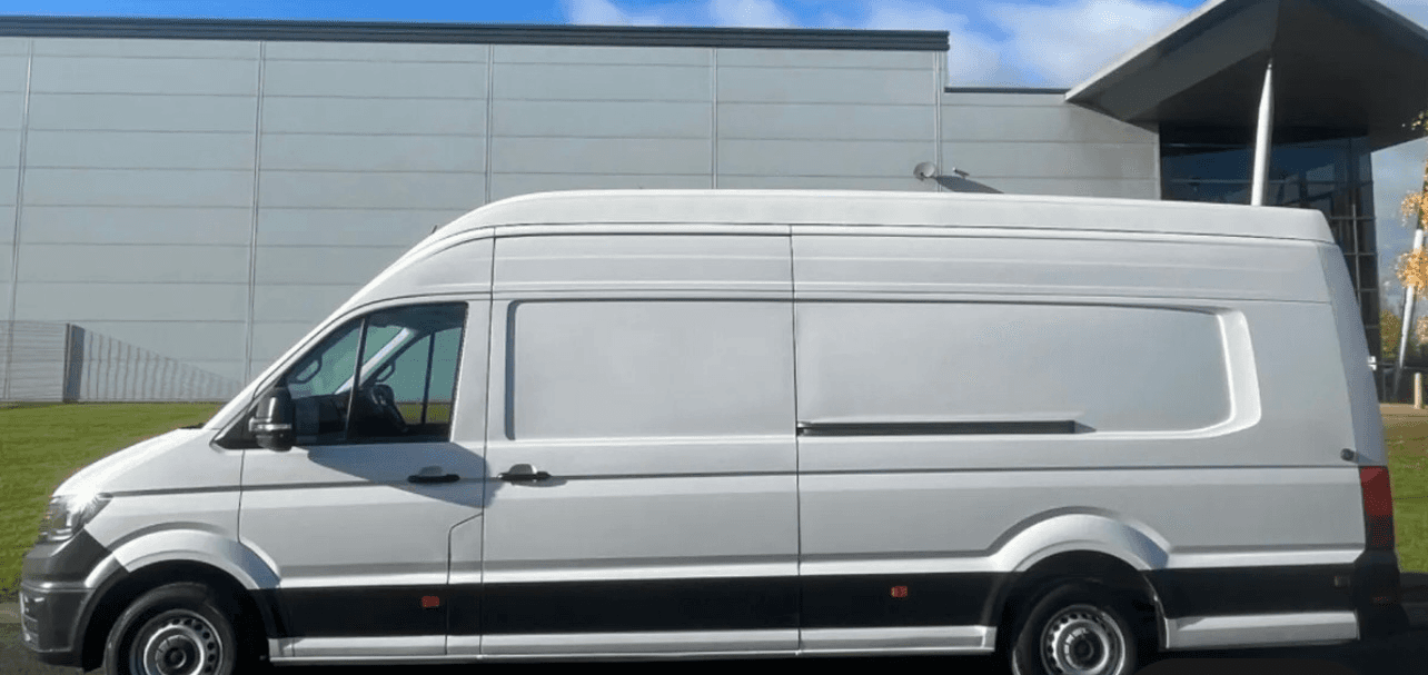 image of the side profile of a XLWB van outside
