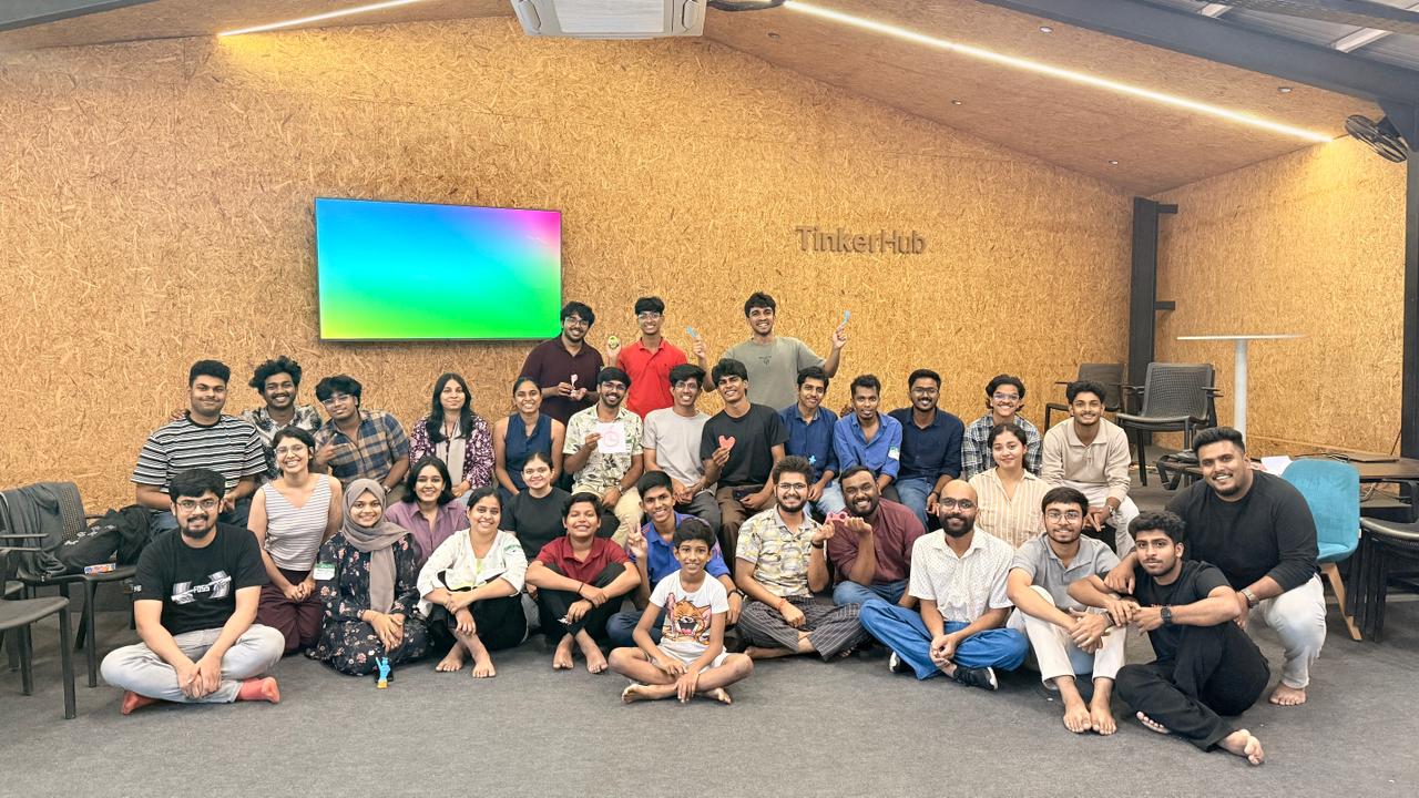 A group photo of the participants and facilitators at the JI 101 workshop at TinkerSpace