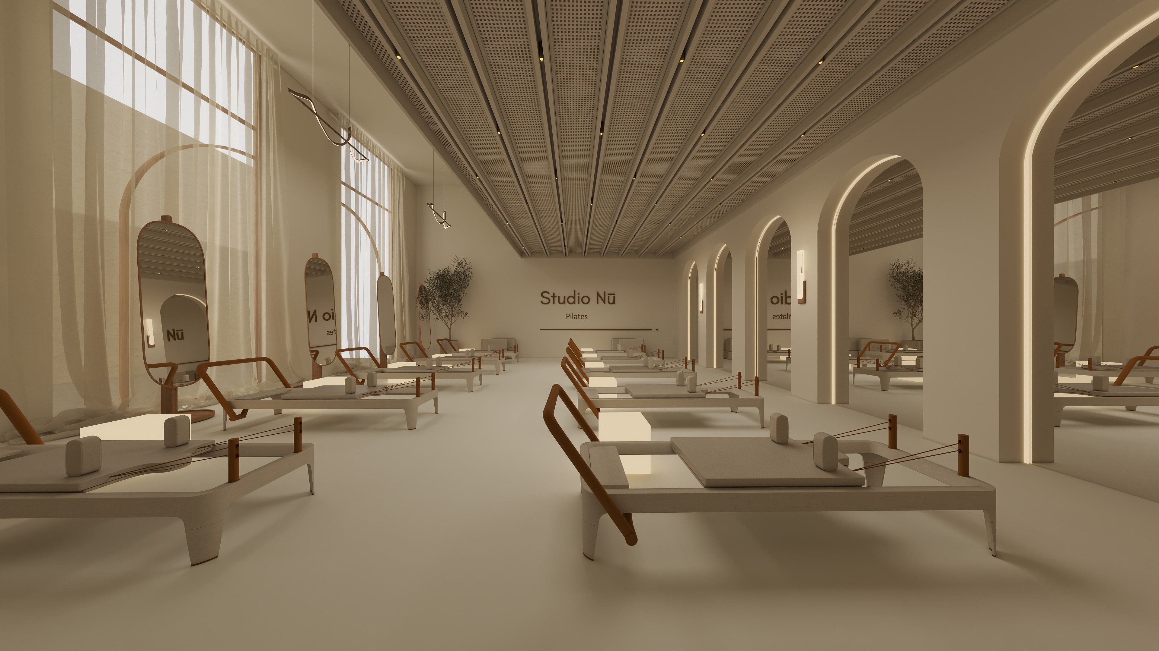 Ontwerp reformer pilates ruimte
