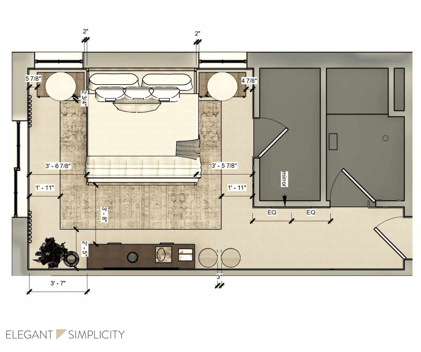 To help clients visualize + effectively communicate with contractors and other vendors, here are a handful of project details from the Woodinville House: Guest Bedroom.