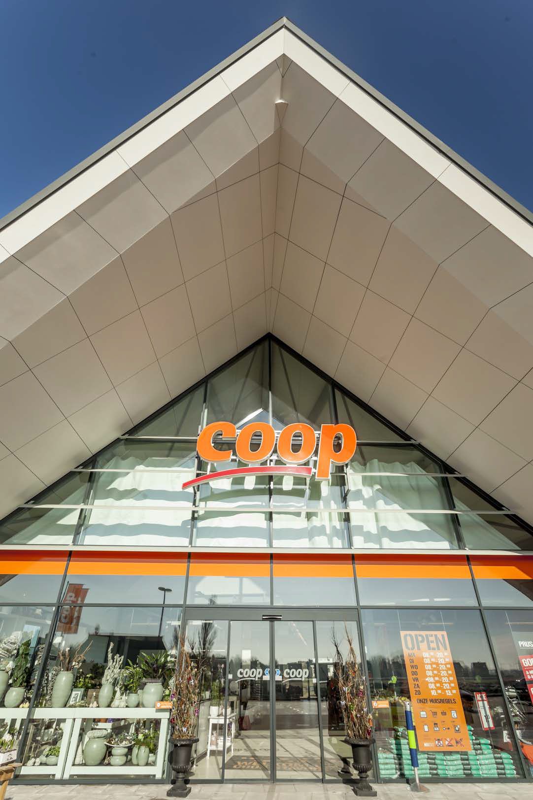 rebranded facade of a COOP supermarket