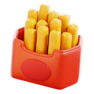 Free 3D french fries icon